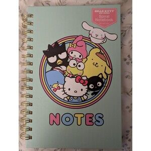 2024 Sanrio Hello Kitty & Friends Rainbow Fun Hard Cover Spiral Notebook Journal